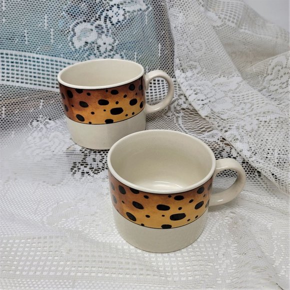 Majesticware by Sakura Stoneware Tribe 1997 Cups Two (2) - Picture 5 of 10